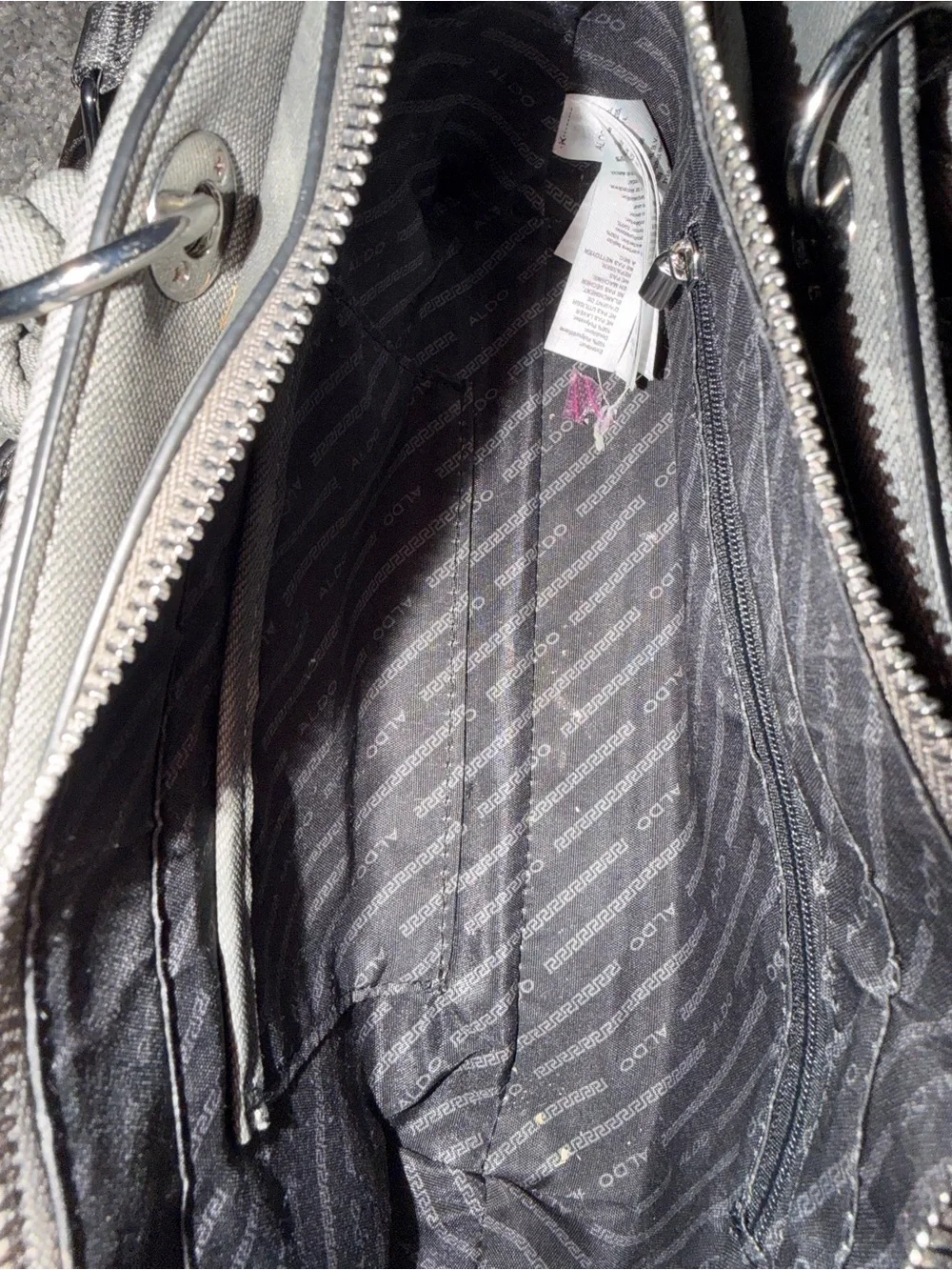 Aldo Gray  Quilted Crossbody Satchel